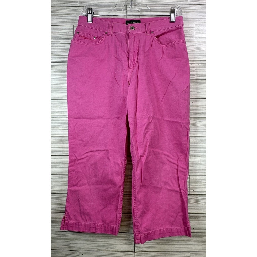 Ralph Lauren Jeans Women's * 5-pocket pink CROP/CAPRI Pant Size 8P Golf Casual